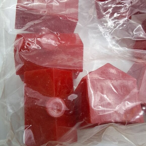 Sealed Monopoly Houses Hotels Plastic Vintage Replacement Game Piece Cupcake Top - Picture 2 of 5